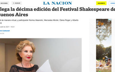 Diario La Nación: Llega la décima edición del Festival Shakespeare de Buenos Aires